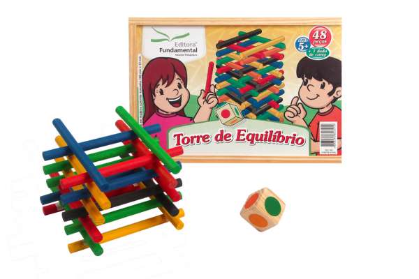Torre de equilíbrio - brinquedo educativo